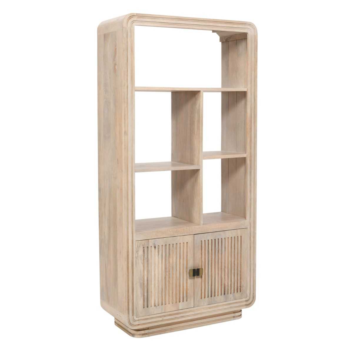 Sibley Carved Mango Wood Bookcase