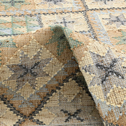 Ocean Hand Woven Jute Kilim