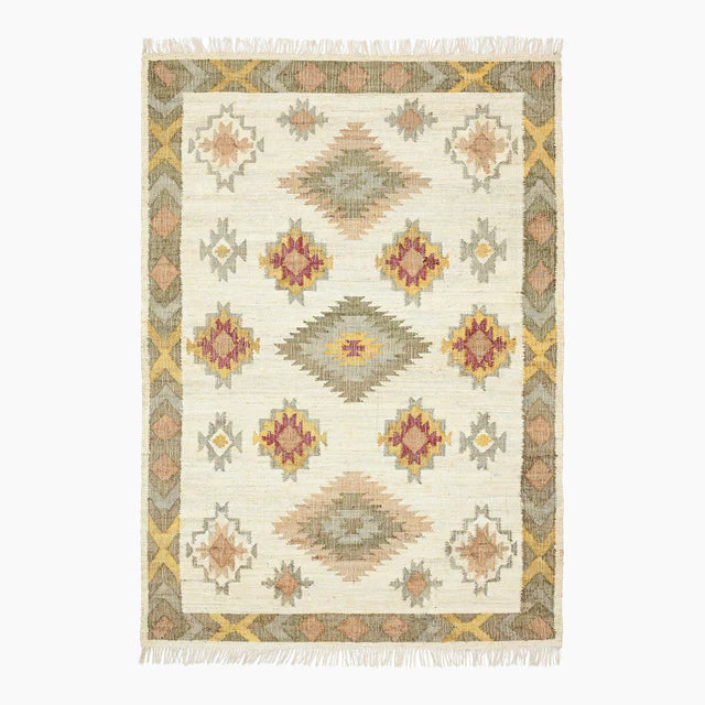 Tropical Sunshine Jute Kilim