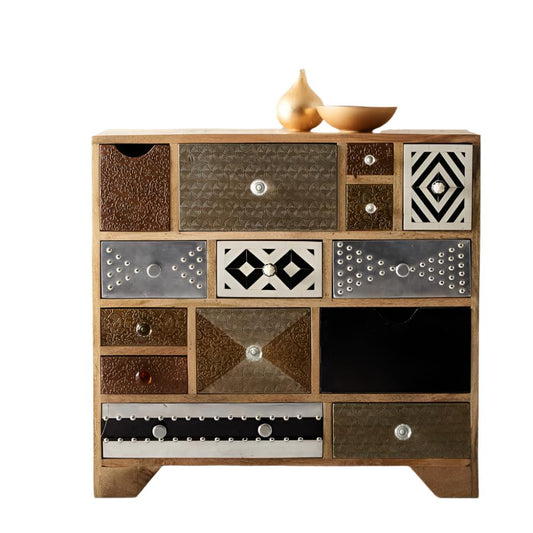 Patchwork 14 Drawer Chest