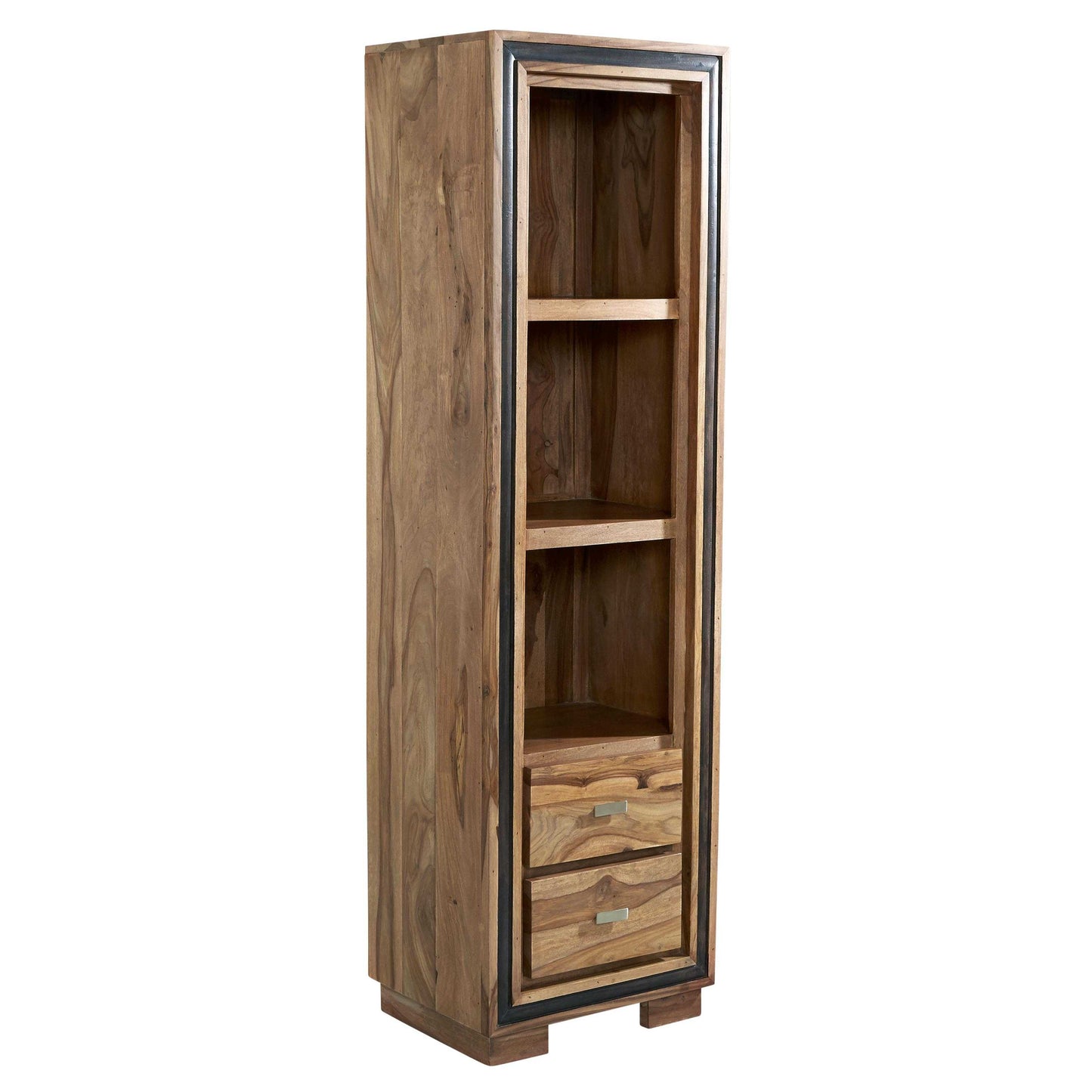 Rushden Sheesham Wood Slim Bookcase