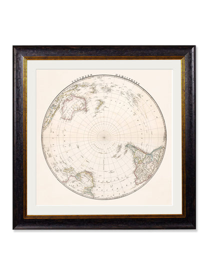 c.1838 World Map Hemispheres