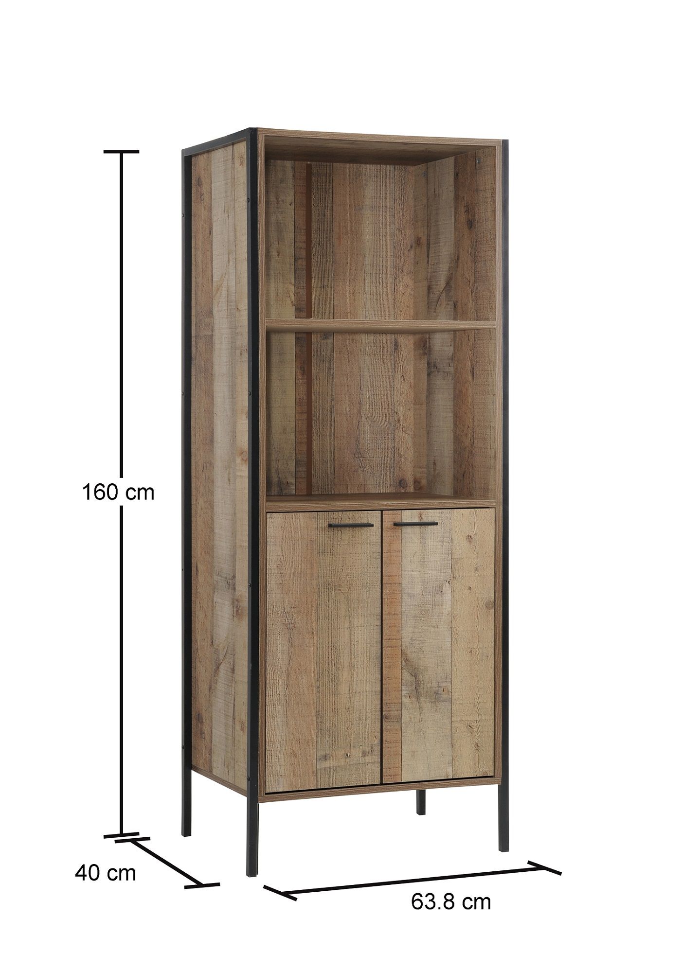 Storage Bookcase with 2 doors