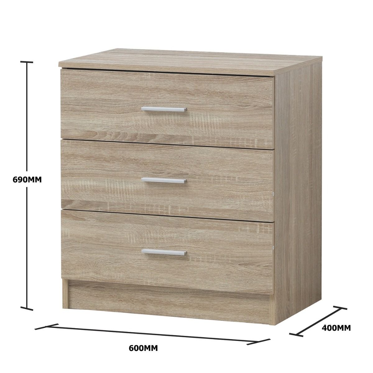 Rio 3 Drawer Chest