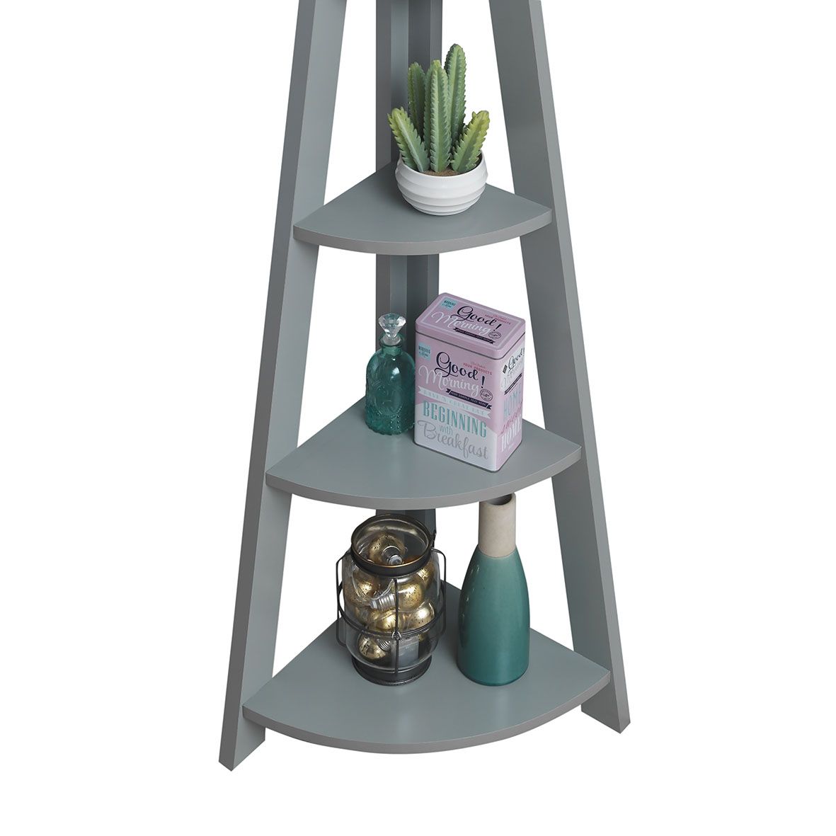 Riva Corner ladder bookcase