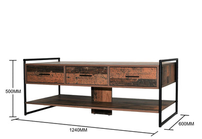 Abbey Coffee Table with 3 Drawers