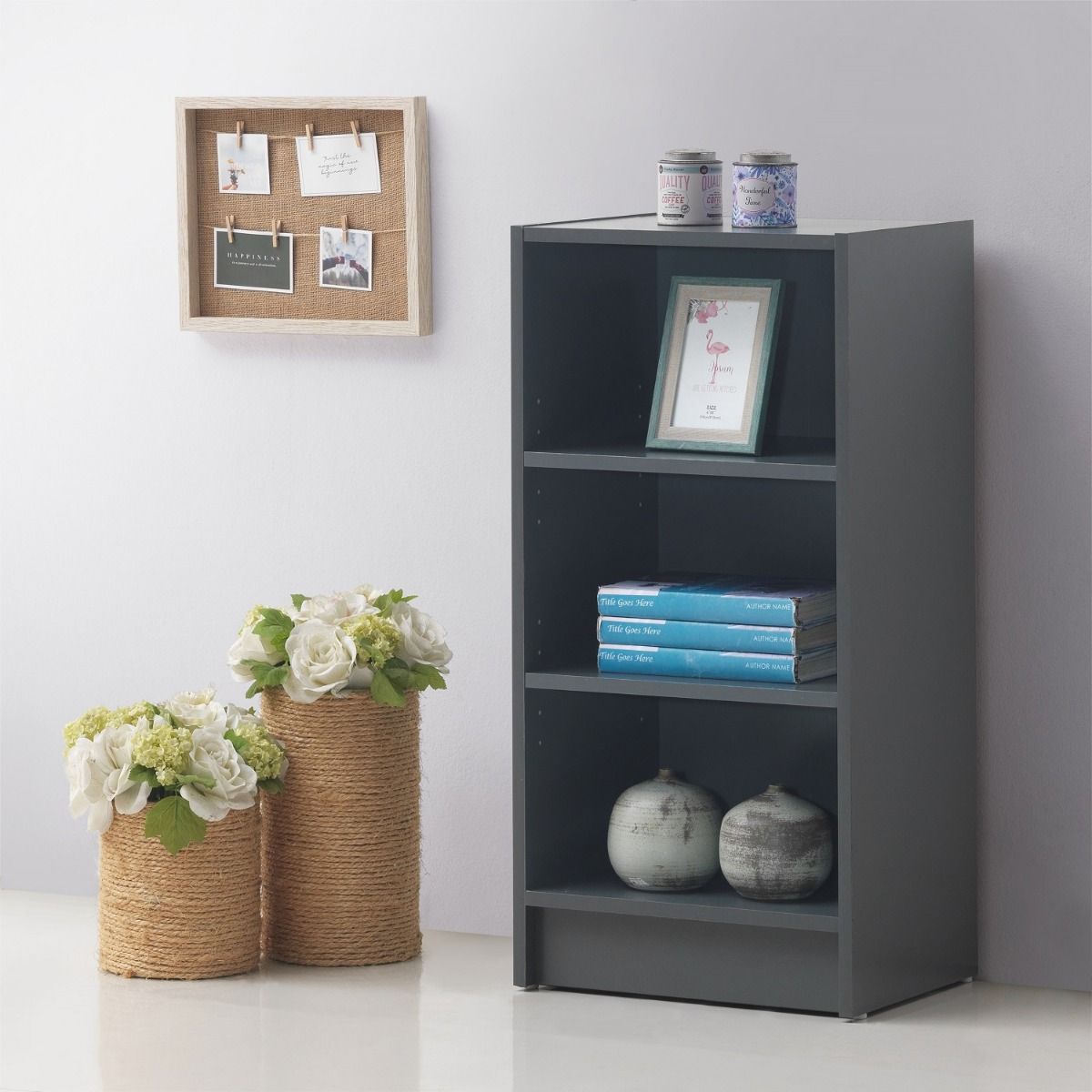 Essentials Small Narrow Bookcase