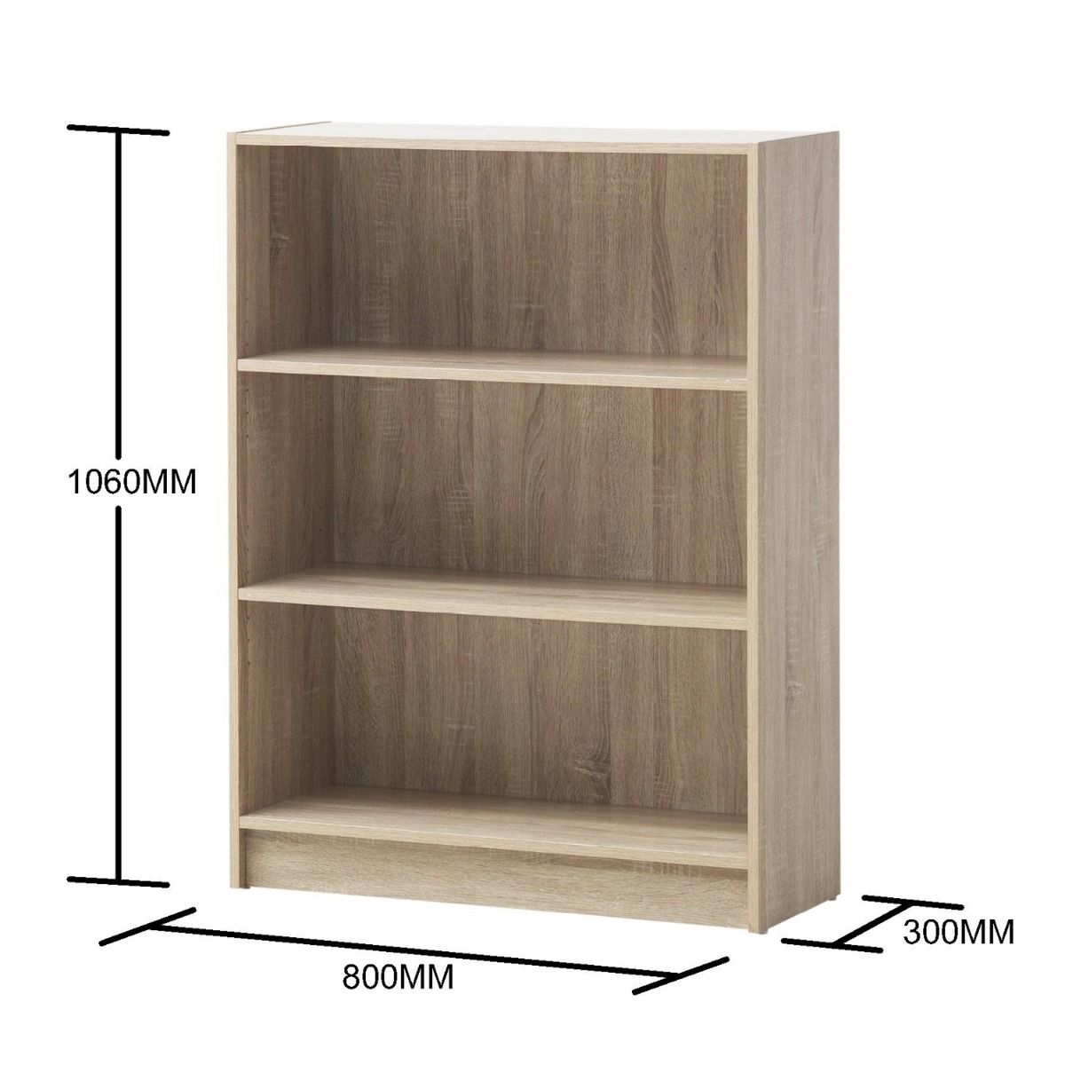 Essentials Low Wide Bookcase