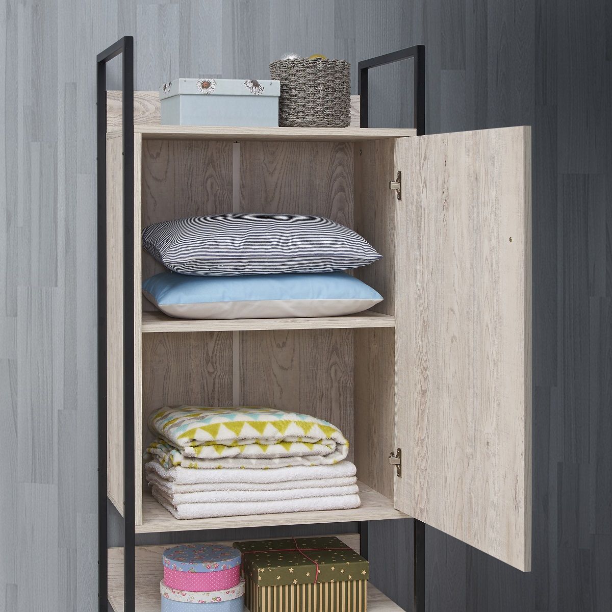 Storage Cabinet with 1 Door & 3 Shelves