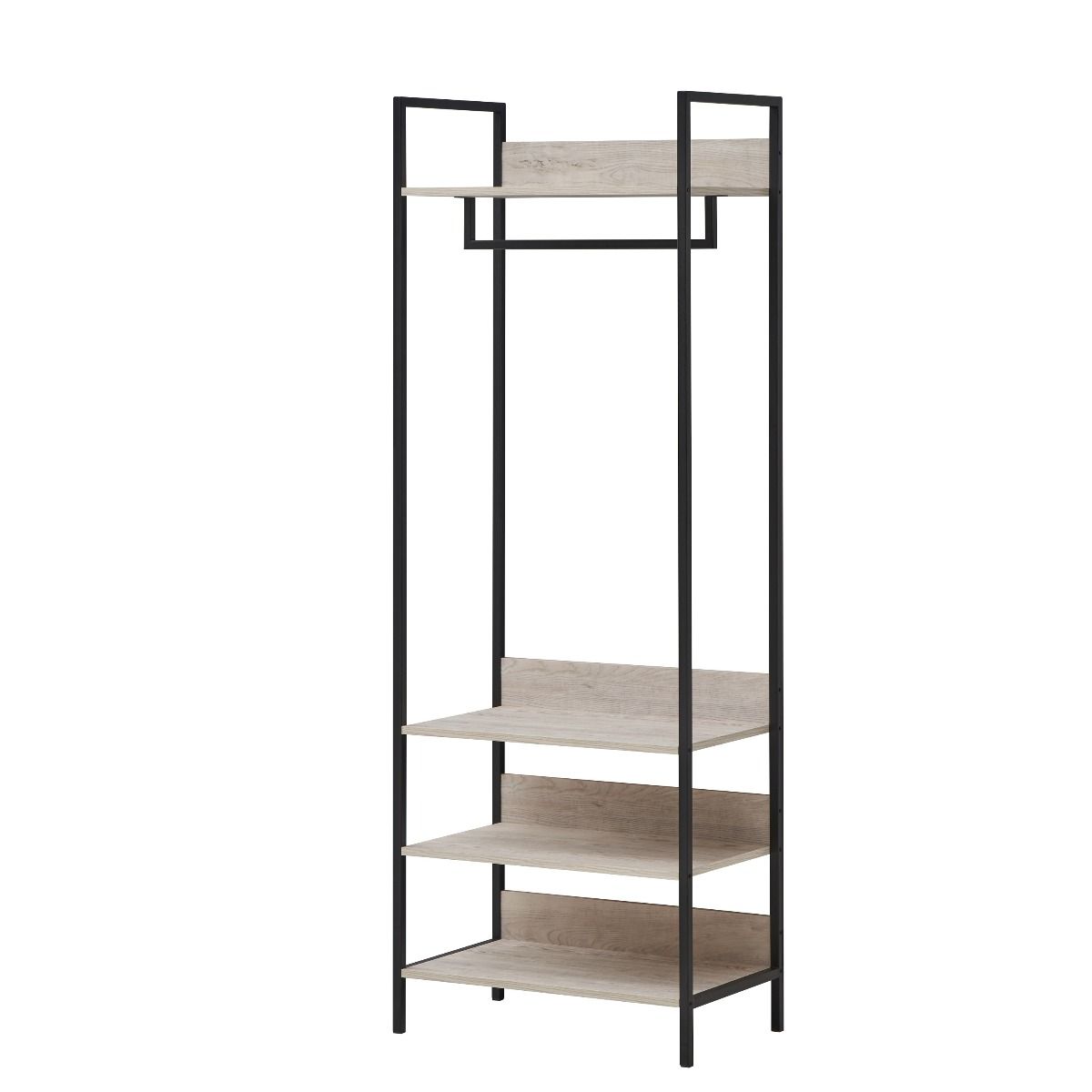 Zahar Open Wardrobe with 4 Shelves