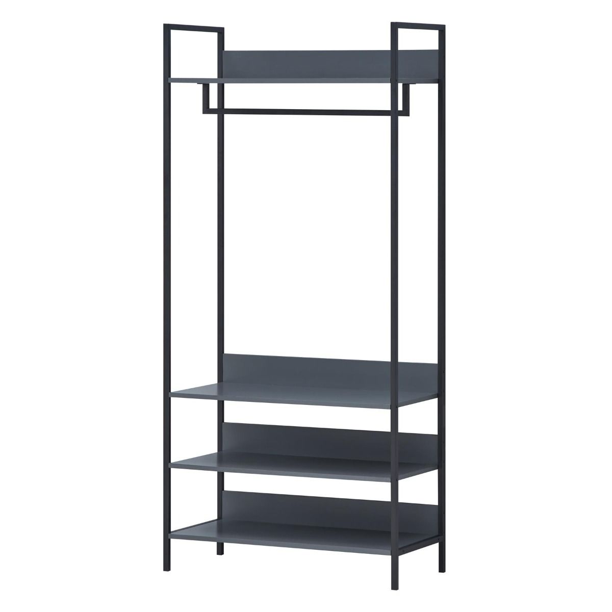 Open Wardrobe with 4 Shelves