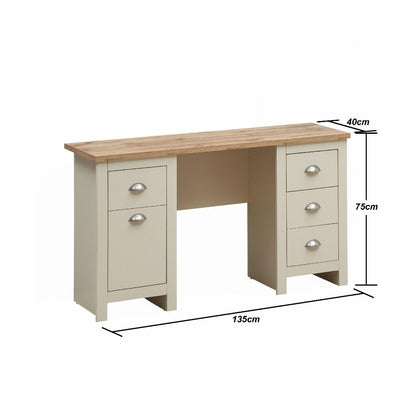 Lisbon 5 Drawer Desk