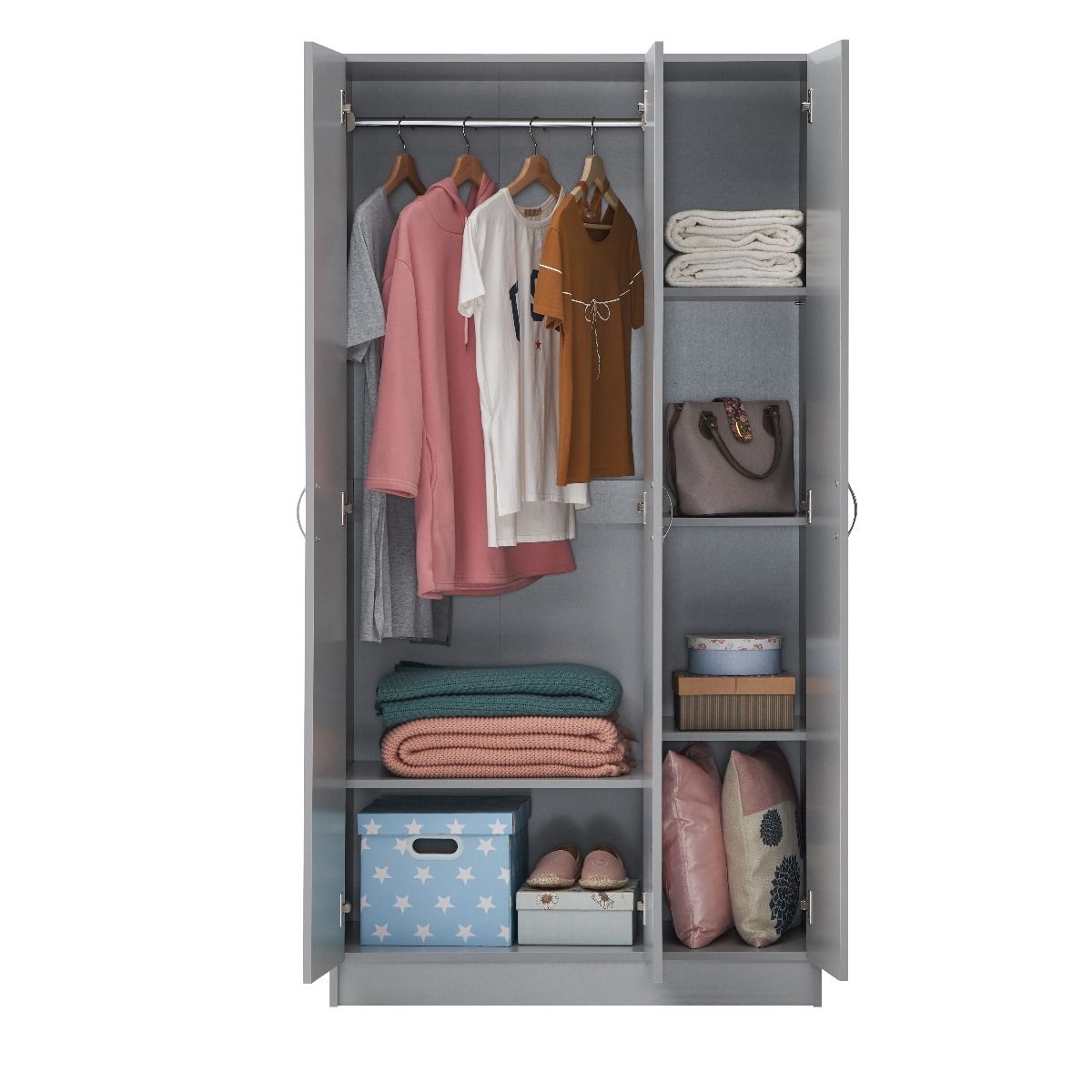 Essentials 3 Door Double Wardrobe