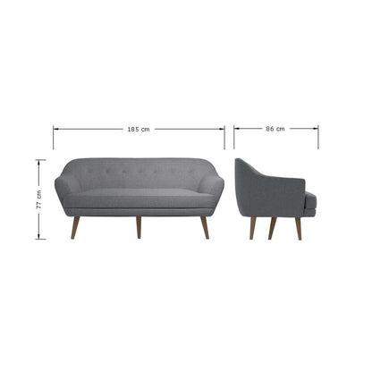 3 Seater Sofa Light Grey