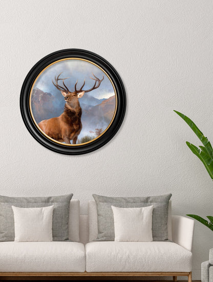 c.1851 Monarch of The Glen - Round Frame