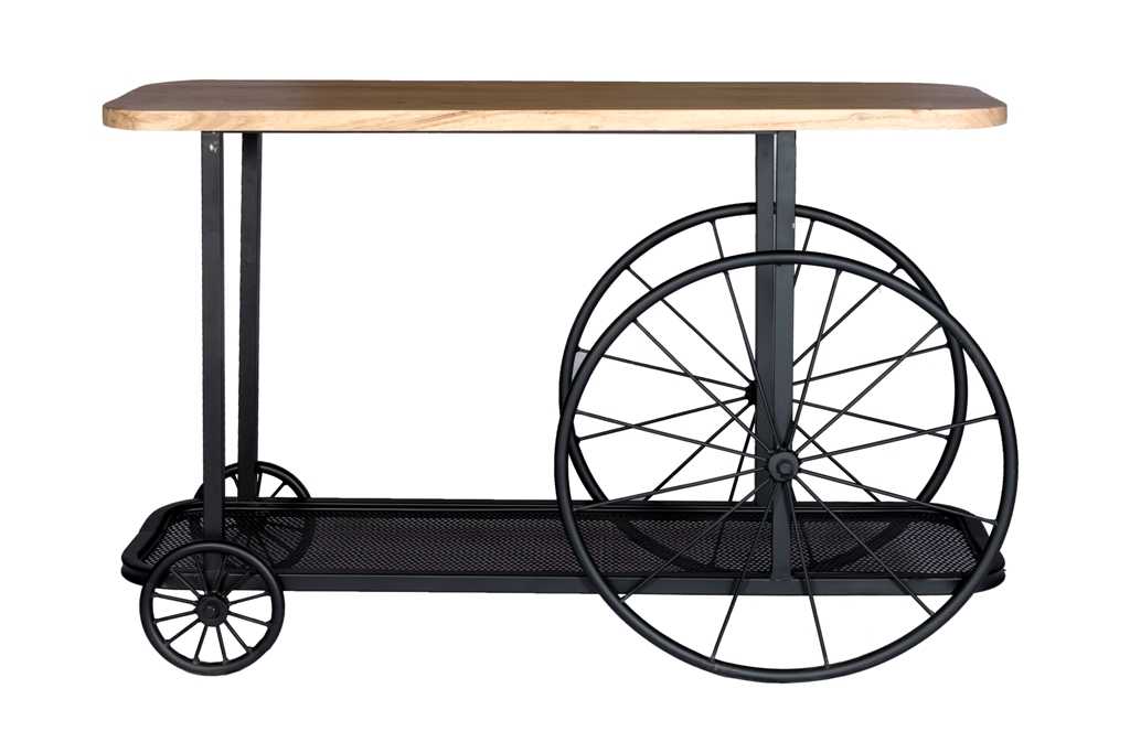 Craft Wheel Console Table