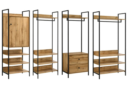 4 Piece Bedroom Furniture Set Open Wardrobes